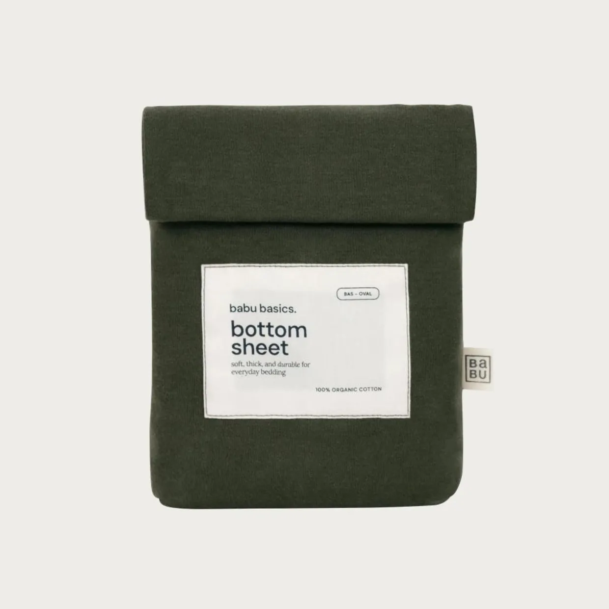 Babu Basics Organic Cotton Bassinet Oval Fitted Sheet - 58 x 72cm