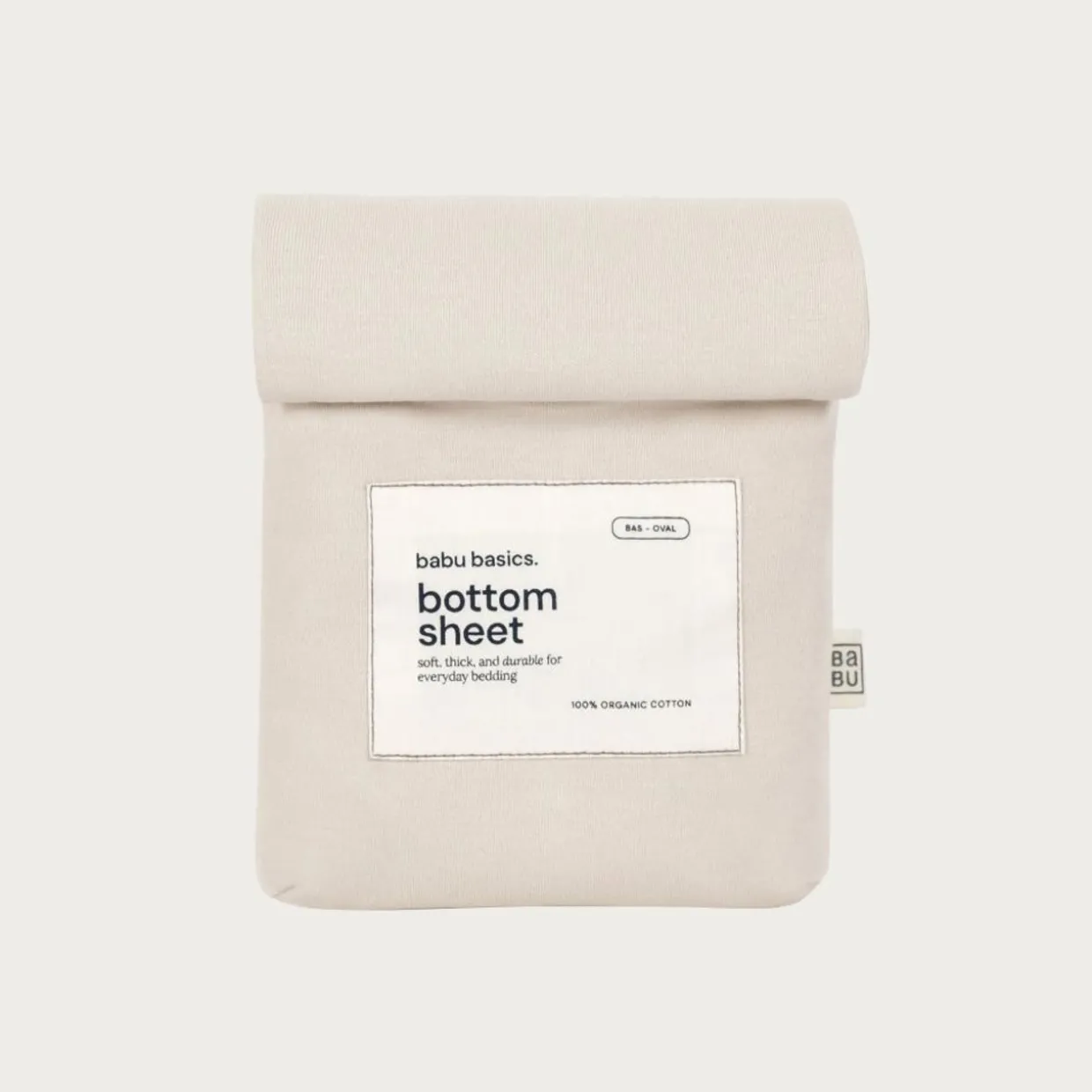 Babu Basics Organic Cotton Bassinet Oval Fitted Sheet - 58 x 72cm