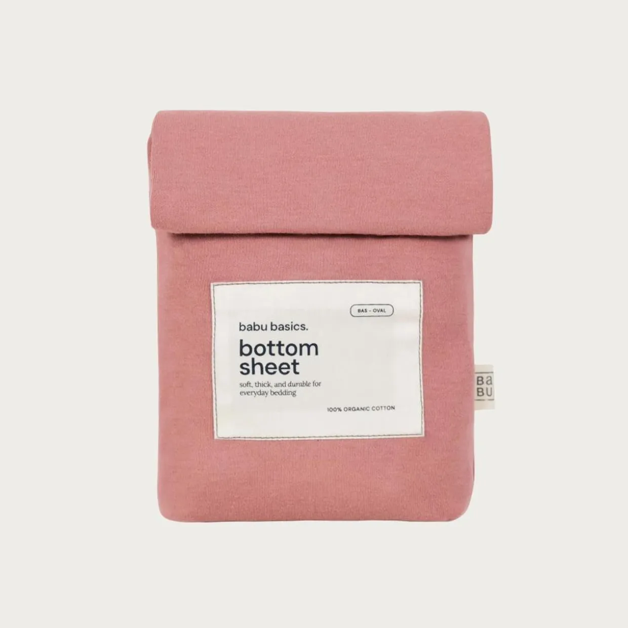 Babu Basics Organic Cotton Bassinet Oval Fitted Sheet - 58 x 72cm