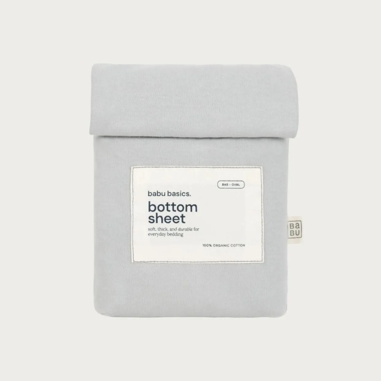 Babu Basics Organic Cotton Bassinet Oval Fitted Sheet - 58 x 72cm