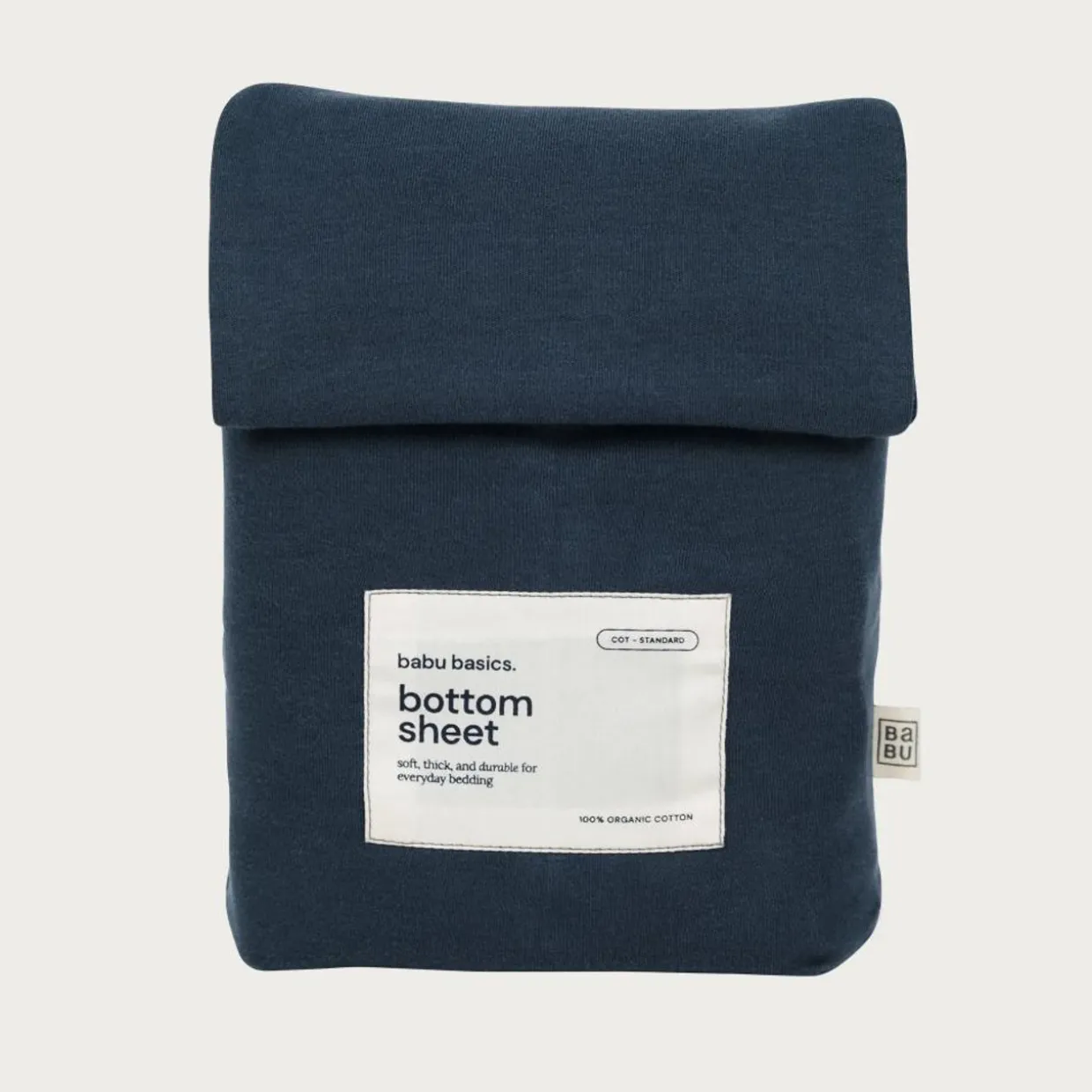 Babu Basics Organic Cotton Cot Fitted Sheet - 70 x 135cm