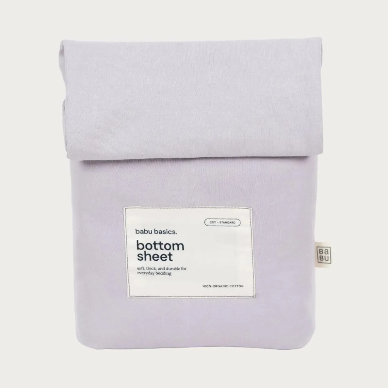 Babu Basics Organic Cotton Cot Fitted Sheet - 70 x 135cm