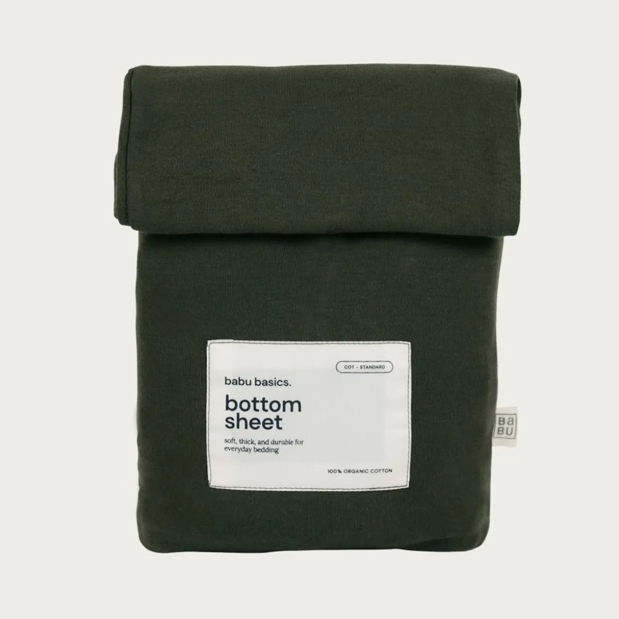 Babu Basics Organic Cotton Cot Fitted Sheet - 70 x 135cm