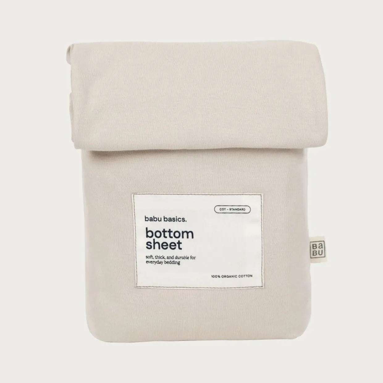 Babu Basics Organic Cotton Cot Fitted Sheet - 70 x 135cm
