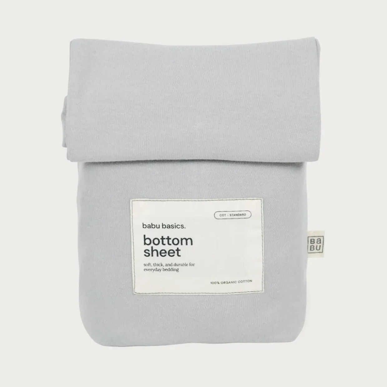 Babu Basics Organic Cotton Cot Fitted Sheet - 70 x 135cm