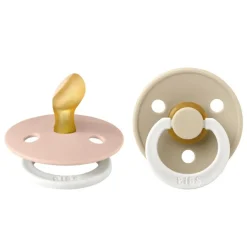 BIBS Colours Anatomical Night Glow Latex Pacifier 2pk