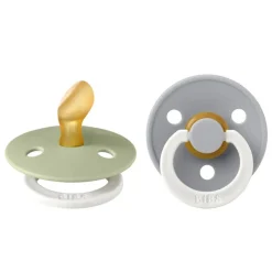 BIBS Colours Anatomical Night Glow Latex Pacifier 2pk