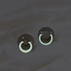 BIBS De Lux Silicone Night Glow Colour Mix 2pk - One Size