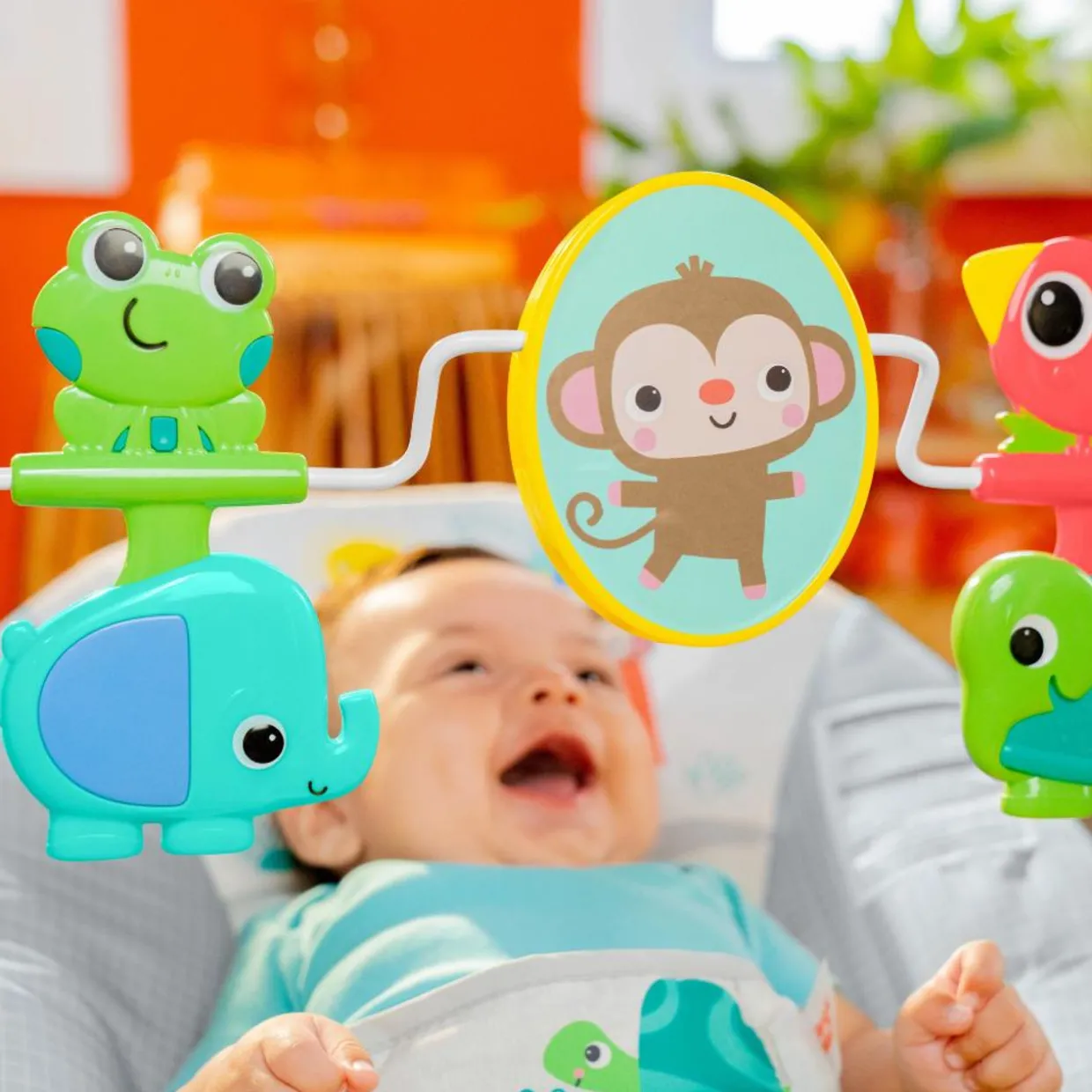 Bright Starts Playful Paradise Vibrating Baby Bouncer