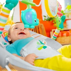 Bright Starts Playful Paradise Vibrating Baby Bouncer