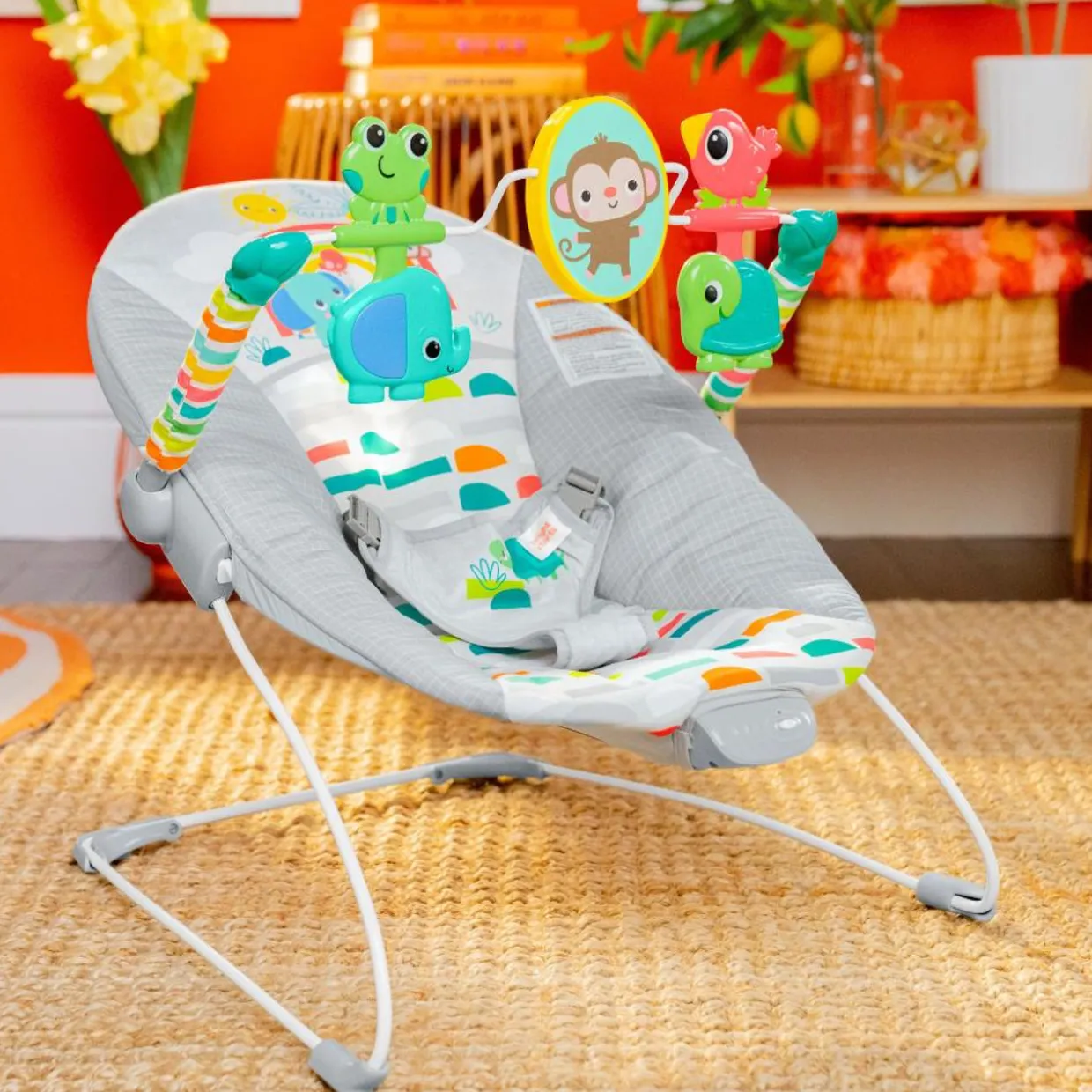 Bright Starts Playful Paradise Vibrating Baby Bouncer