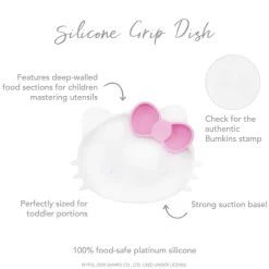Bumkins Silicone Grip Dish - Sanrio Hello Kitty