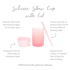 Bumkins Silicone Straw Cup with Lid
