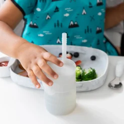 Bumkins Silicone Straw Cup with Lid
