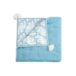 Crane Baby Reversible Cot Quilt - Caspian - Clearance