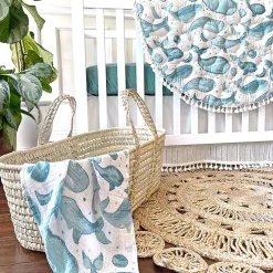 Crane Baby Reversible Quilted Playmat - Caspian