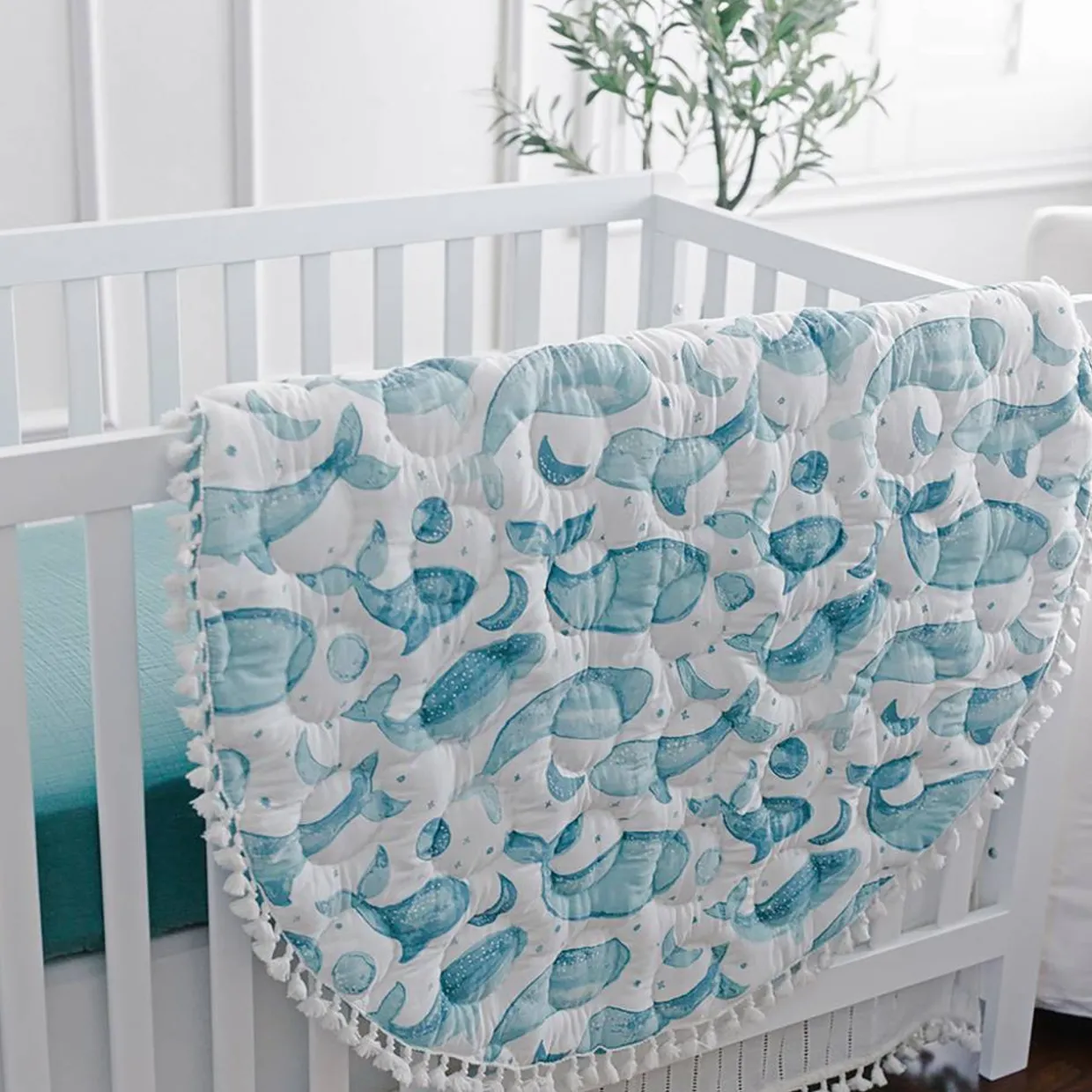 Crane Baby Reversible Quilted Playmat - Caspian