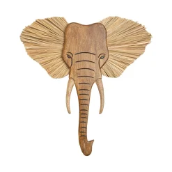 Crane Baby Wooden Elephant Wall Decor - 1pc