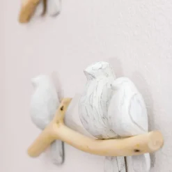 Crane Baby Wooden Perch Wall Decor - 2pc