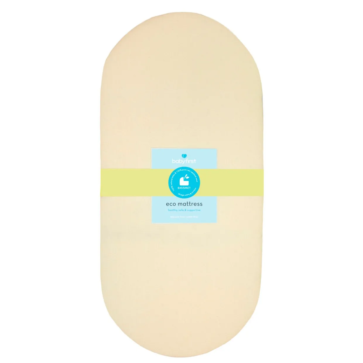 Custom Oval Latex and Wool Bassinet Mattress