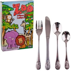 d.line 4 Piece Kids Cutlery Set - Zoo
