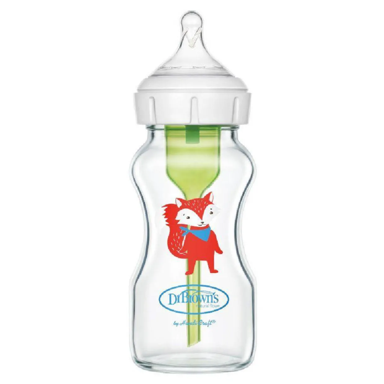 Dr Browns Natural Flow Anti-Colic Options+ Glass Wide Neck Bottle