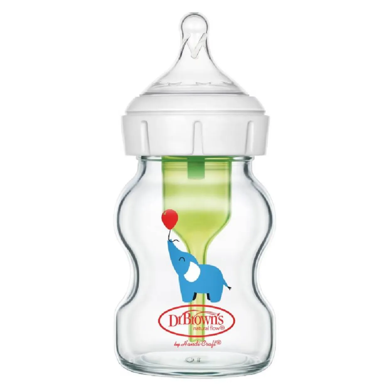 Dr Browns Natural Flow Anti-Colic Options+ Glass Wide Neck Bottle