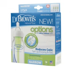Dr Browns Options Baby Bottle - Narrow Neck 3 pack