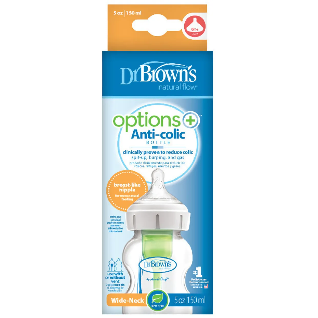 Dr Browns Options+ Baby Bottle - Wide Neck
