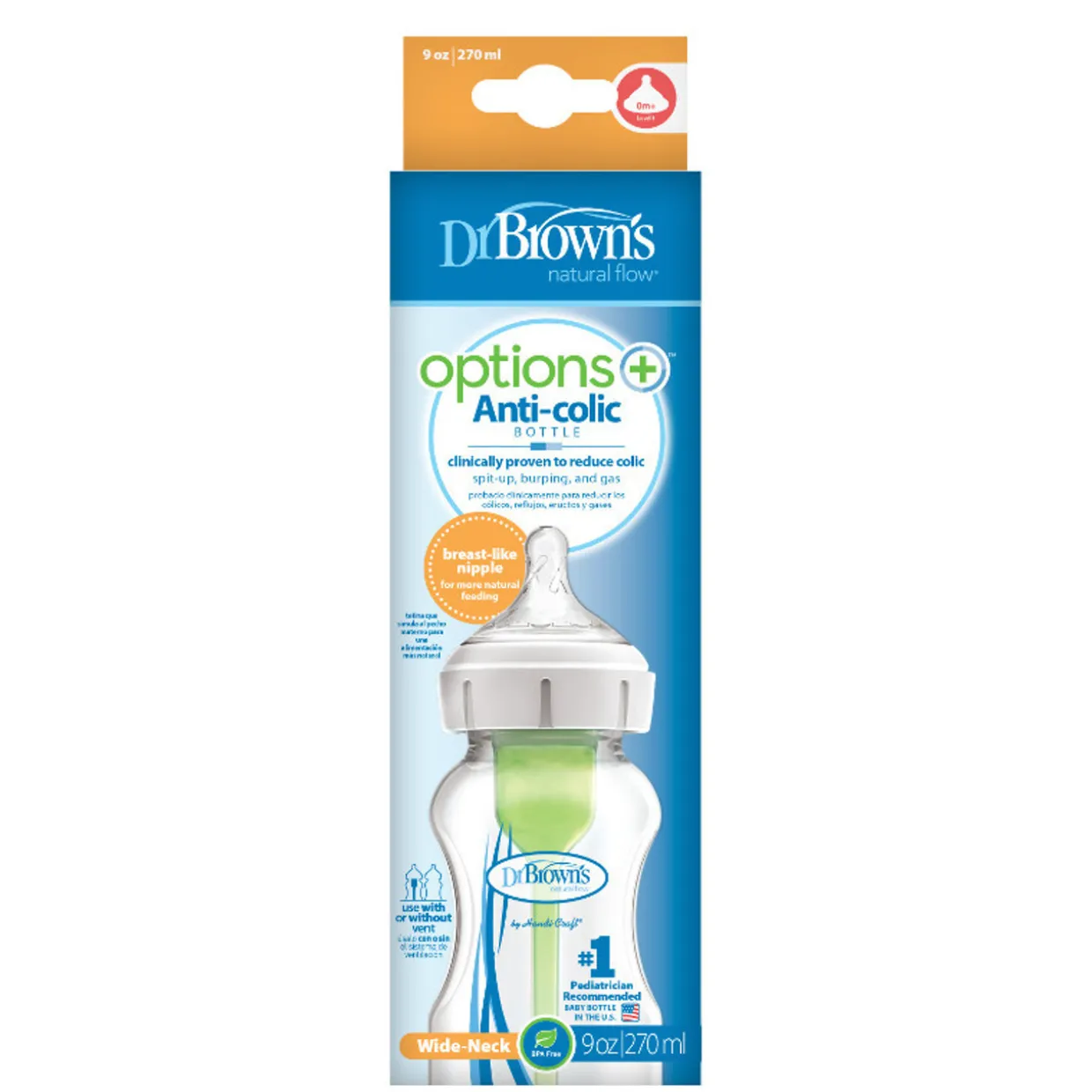 Dr Browns Options+ Baby Bottle - Wide Neck