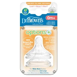 Dr Browns Options+ Wide Neck Silicone Teats 2 pack