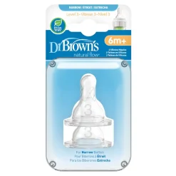 Dr Browns Standard (Narrow) Silicone Teats 2 pack