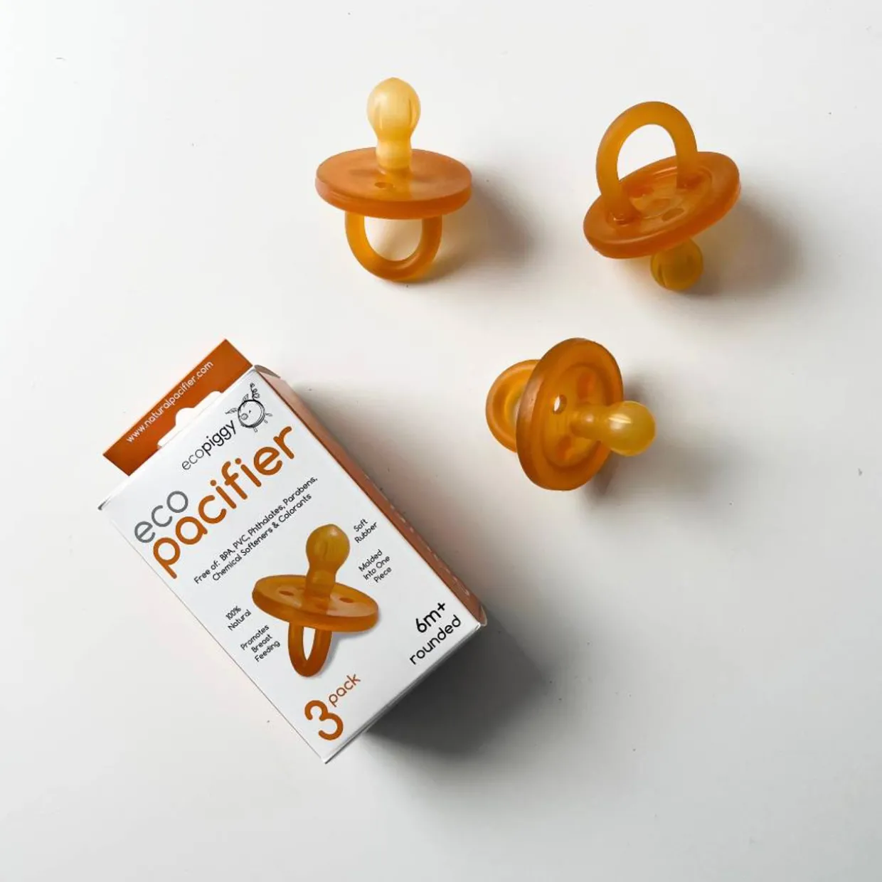 ecoPacifier Dummy - Rounded - 3 pack - Clearance