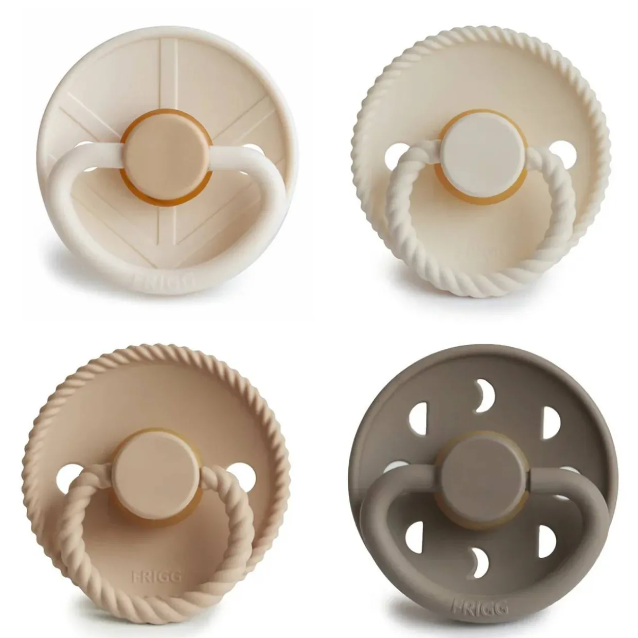 FRIGG Round Latex Pacifiers 4pk