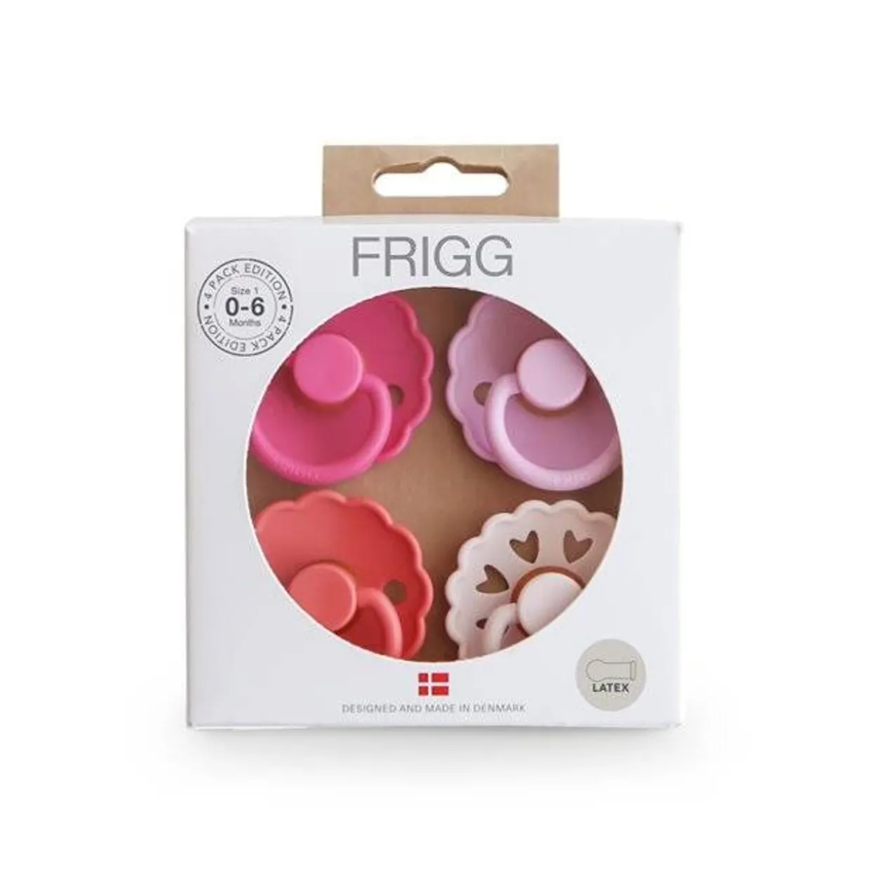FRIGG Round Latex Pacifiers 4pk