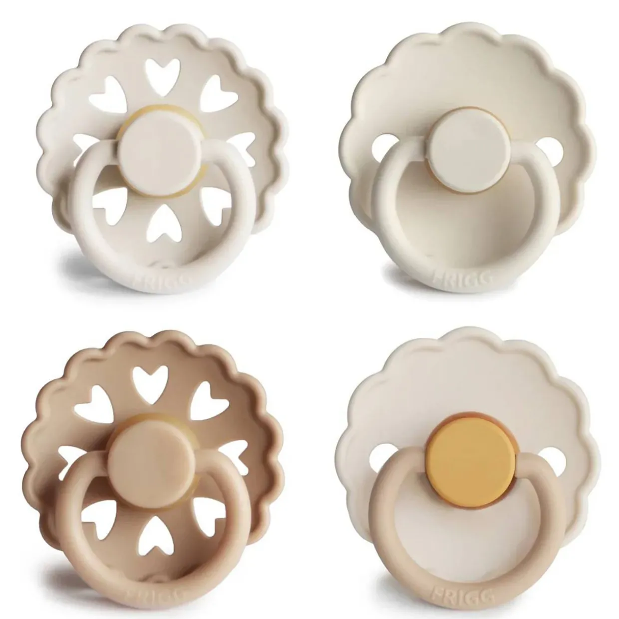FRIGG Round Latex Pacifiers 4pk