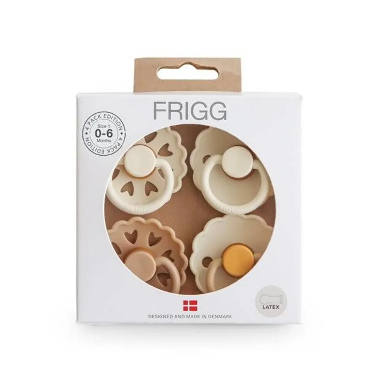 FRIGG Round Latex Pacifiers 4pk