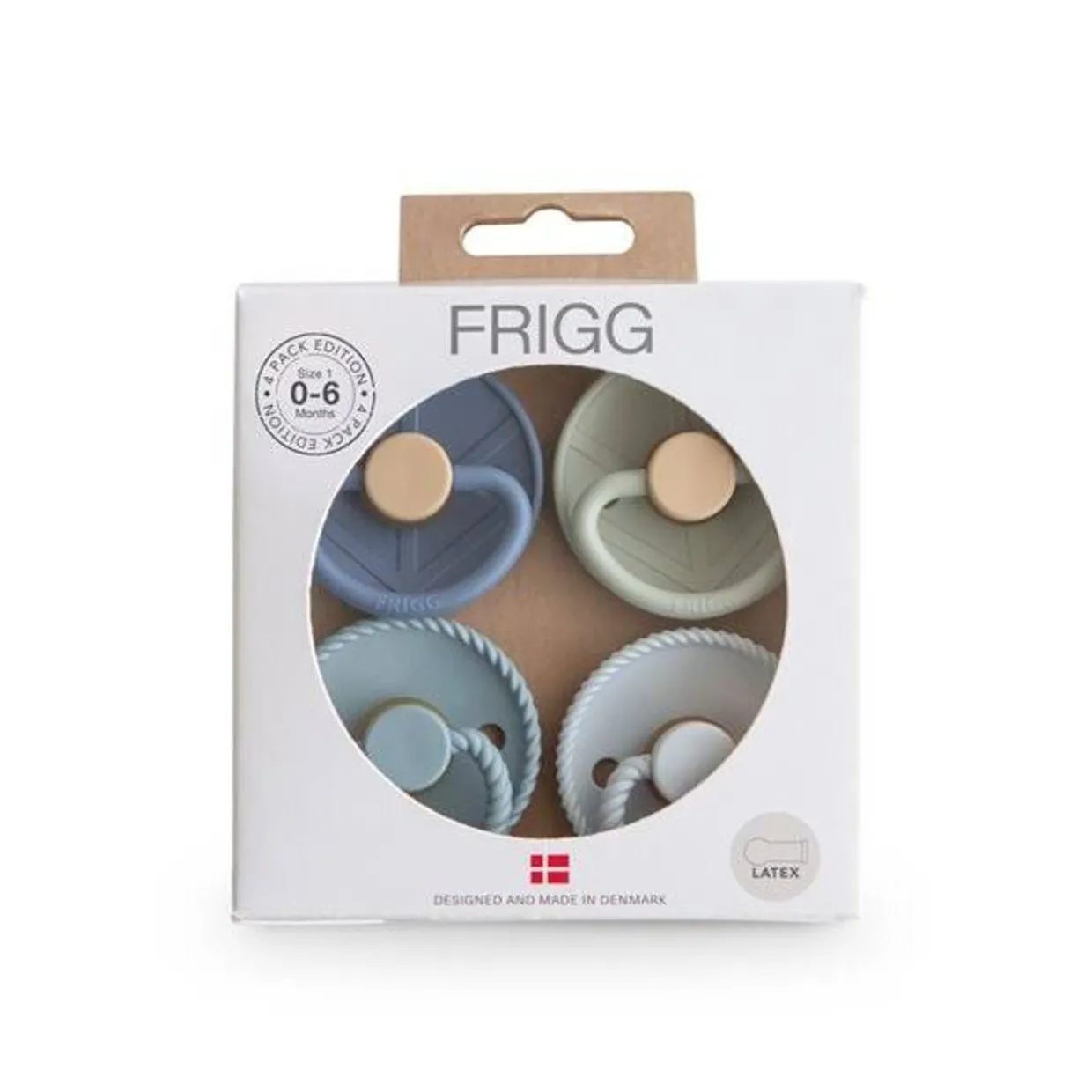FRIGG Round Latex Pacifiers 4pk