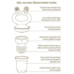 Haakaa Fresh Food Feeder with Mini Nibble Tray Combo