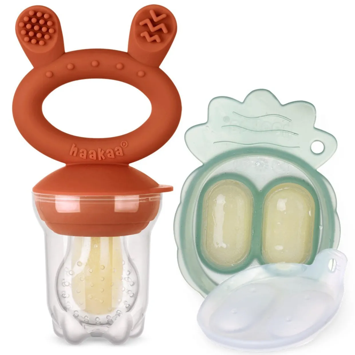 Haakaa Fresh Food Feeder with Mini Nibble Tray Combo