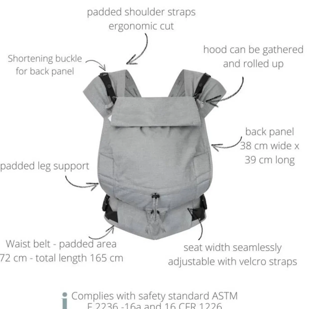 Hoppediz Primeo Baby Carrier - Jacquard