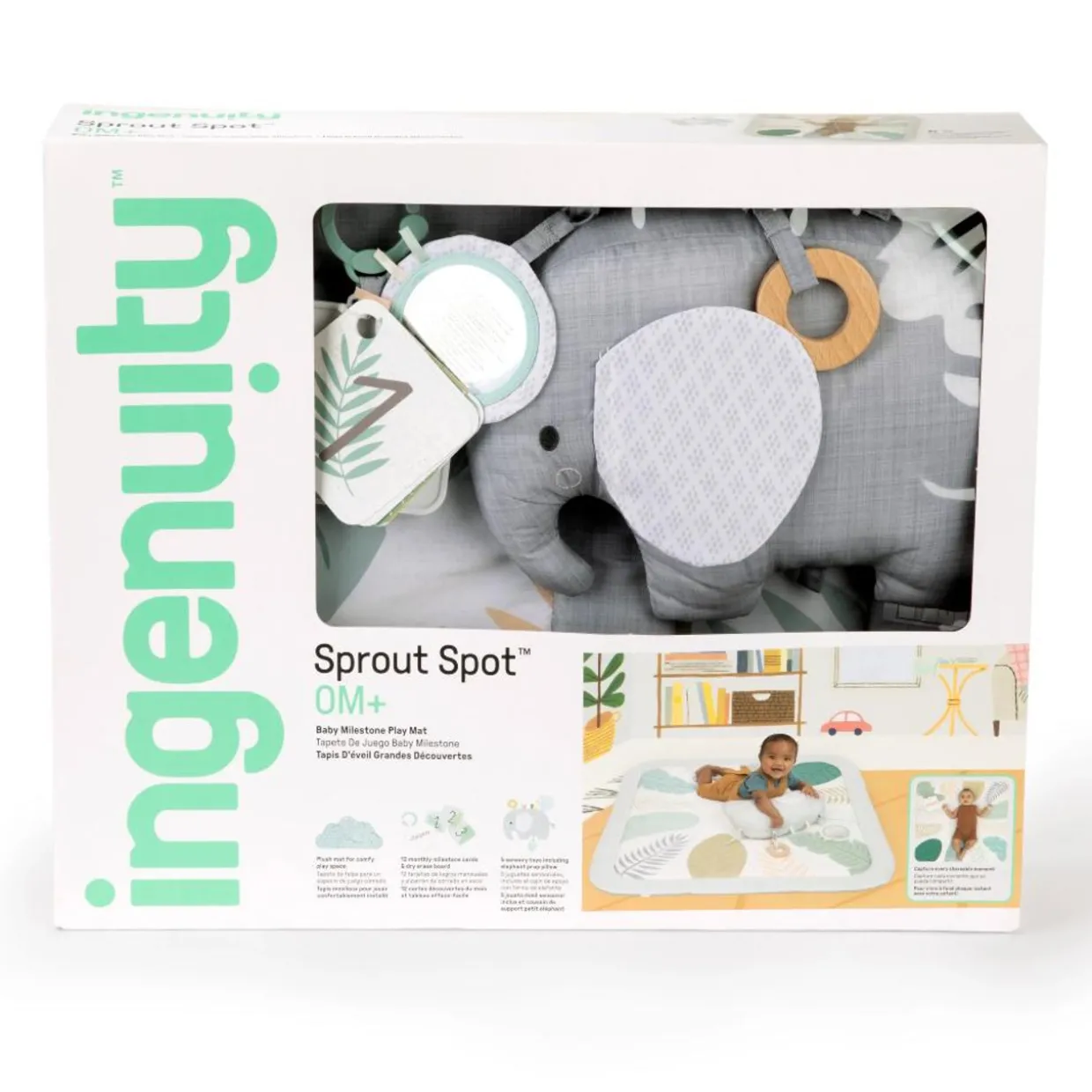 Ingenuity Sprout Spot Baby Milestone Play Mat