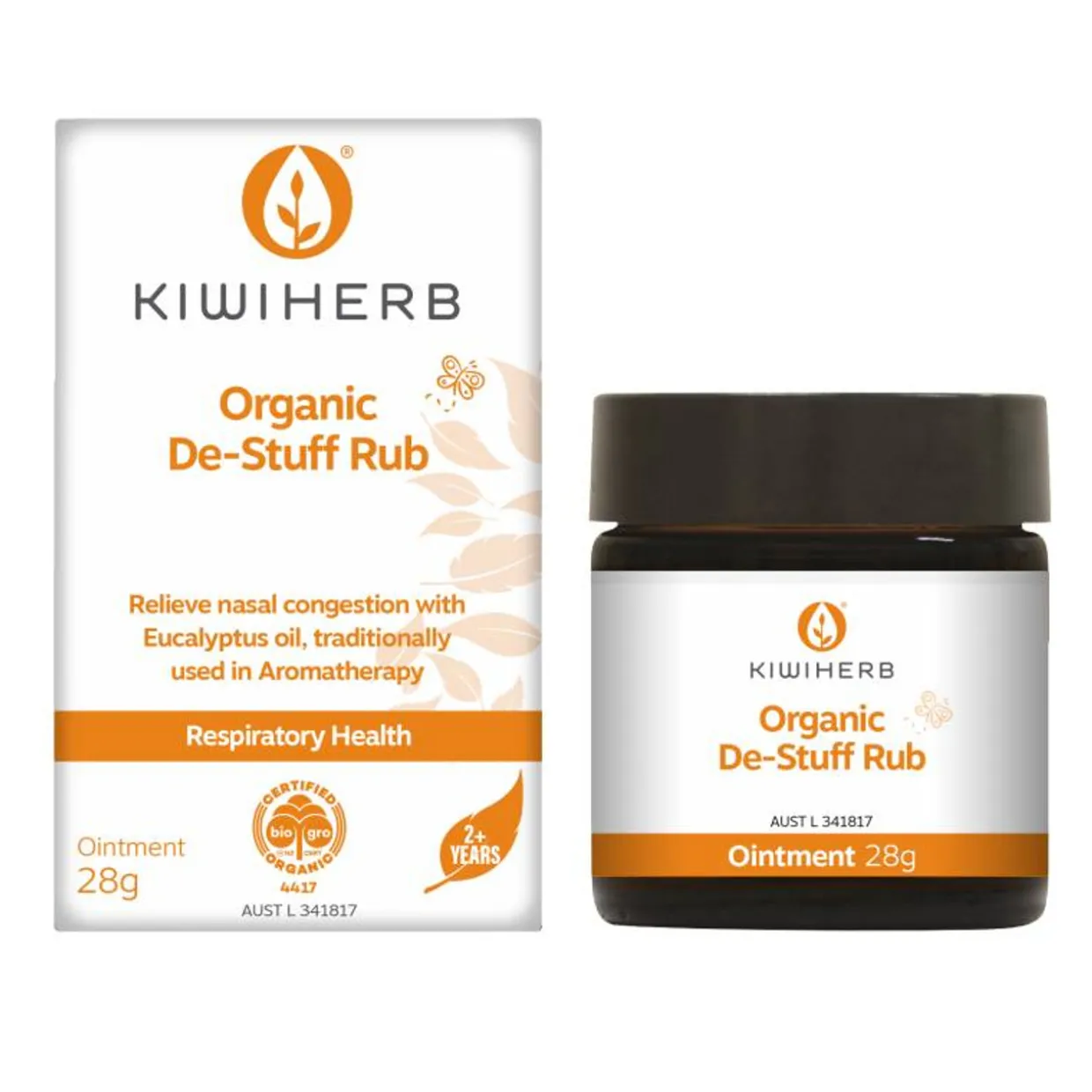 Kiwiherb Organic De-Stuff Rub