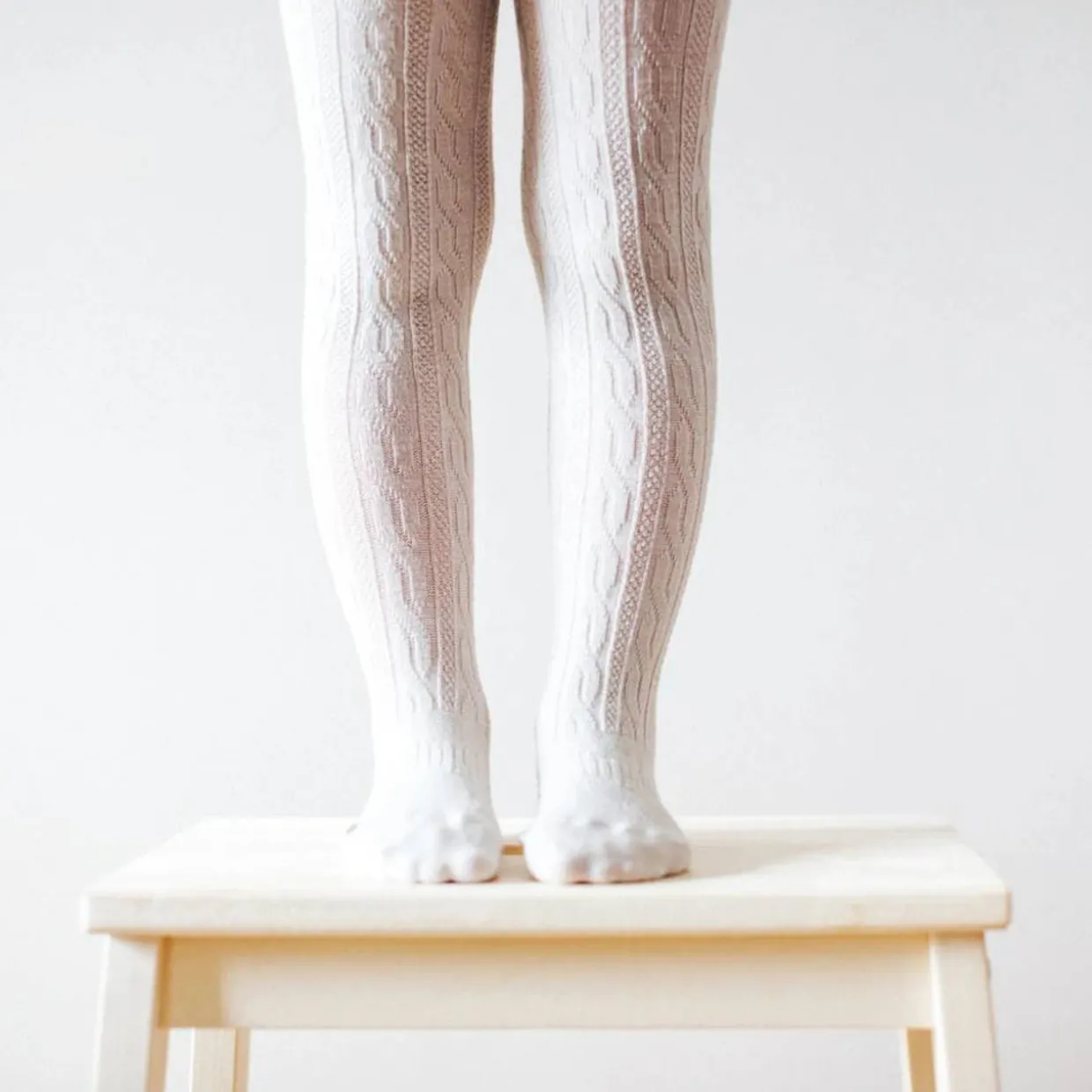 Lamington Merino Tights - Cable