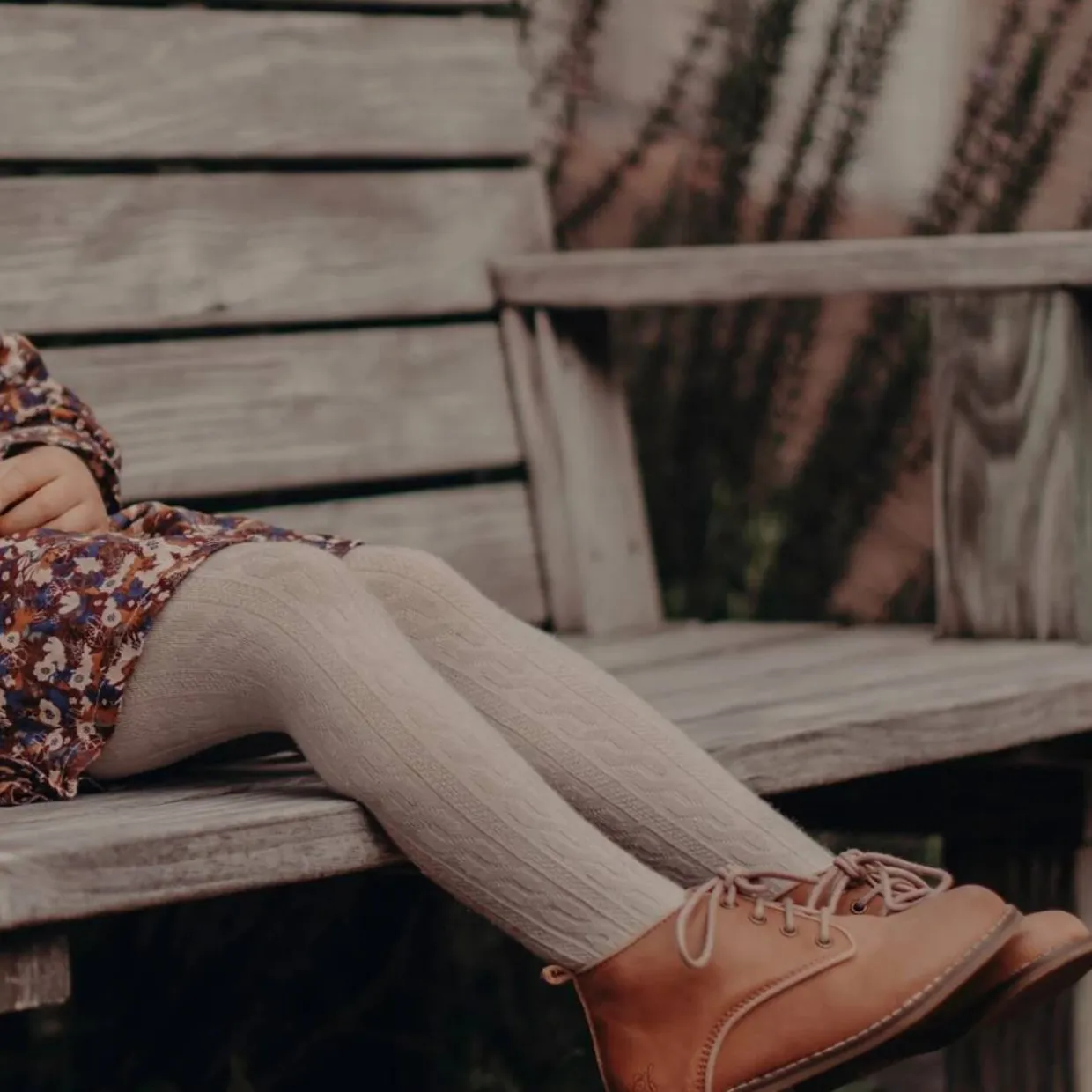 Lamington Merino Tights - Cable