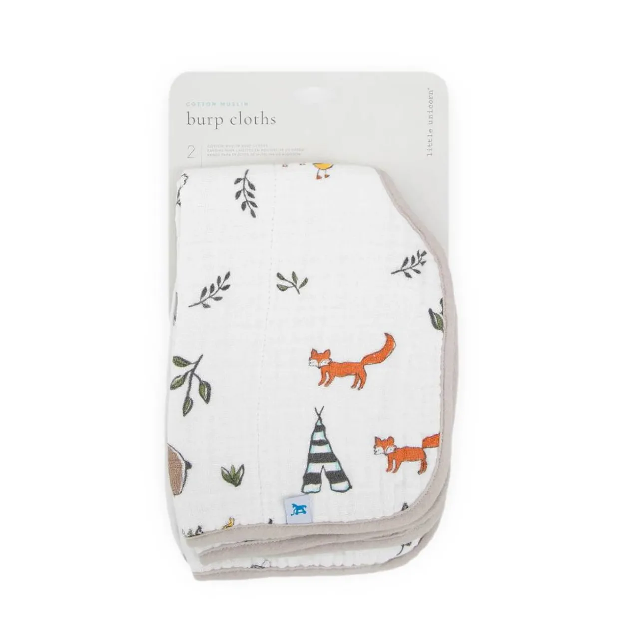 Little Unicorn Muslin Burp Cloth 2 Pack
