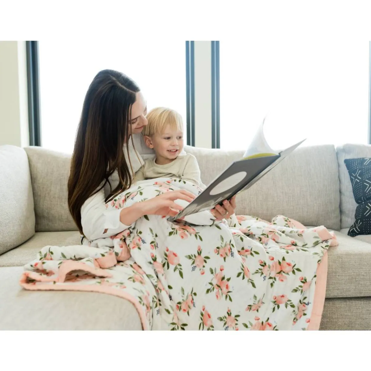 Little Unicorn Muslin Quilted Throw Blanket