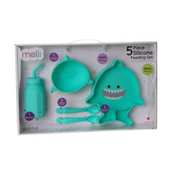 Melii Silicone 5 Piece Feeding Gift Set - Shark