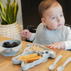 Melii Silicone 5 Piece Feeding Gift Set - Bulldog