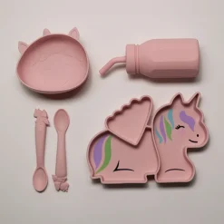 Melii Silicone 5 Piece Feeding Gift Set - Unicorn